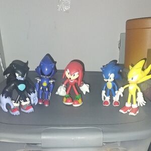 Jakks Pacific Sonic The Hedgehog 4" Bendable Action Figure Lot Five Hard to  Fin